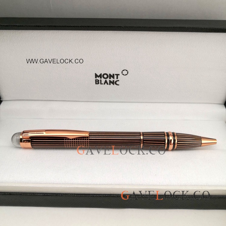 Cheap Montblanc Pens Starwalker Rose Gold 'Stripped' Ballpoint Pen